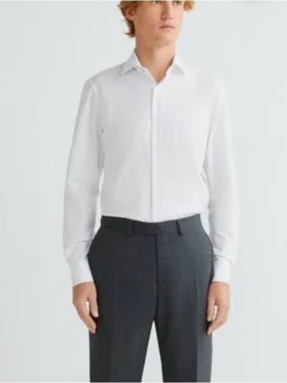 New WOT Michael Kors slim fit 100% cotton with subtle herringbone pattern sz 15